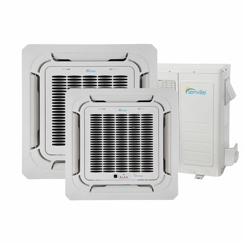 36000 BTU Dual Zone Mini Split Cassette Air Conditioner / Heat Pump - SENA/36HF/D/C